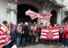 diariodeaficionesunidas aficionados del girona fc y athletic club disfrutando de la previa del partido